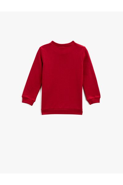 Koton Állatok Nyomtatott Pulóver Crew Neck Cotton