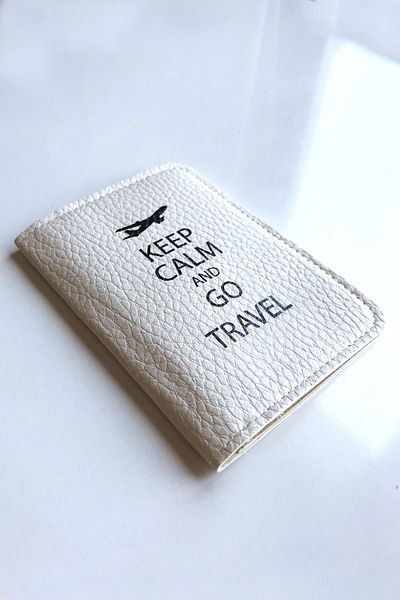 ViP GiFT Voyager Passport Case Vegan Leather Passport Holder Printed Passport Wallet White