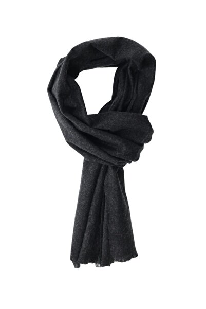 eleven market Eșarfă de lână simplă afumată pentru bărbați