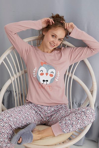 STRAWBERRY BAVLNĚNÝ PYŽAMOVÝ SET S DLOUHÝM RUKÁVEM