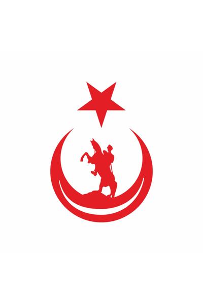 Reysa Tasarım ملصق سيارة هلال ونجمة وكمال أتاتورك، مقاس 20x15 أحمر