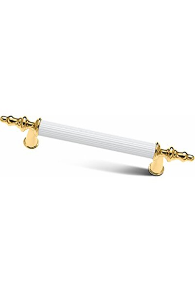 İNTERİO Modele de mânere rustice de lux, dulap de bucătărie modernă, sertar, mâner de mobilier 160 mm alb-auriu