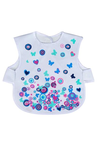 Sevi Bebe Bebek Beyaz Nazar Boncuğu Giymeli Önlük