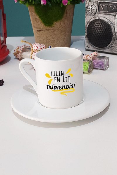 Hedizu Best Physiotherapist of the Year Gift for Physiotherapist Turkish Coffee Cup White