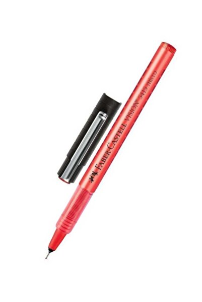 Faber Castell Kırmızı 1475 5415 Vision 0.3 Mm Iğne Uç Roller Kalem