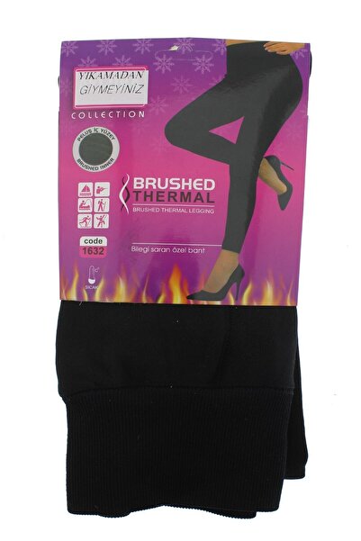 jilly jo Γυναικείο Μαύρο Λούτρινο Θερμικό Κολάν