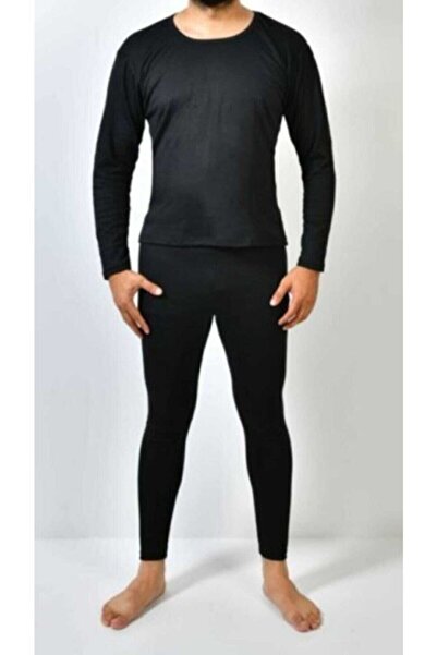 jilly jo Ανδρικό Σετ Μαύρο Thermal Bottom Top