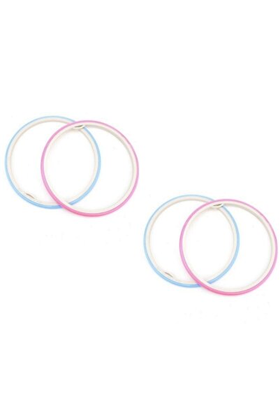 Nurge Знімний (на гумці) пластиковий круглий обруч 20 см 2 штуки синього коль...