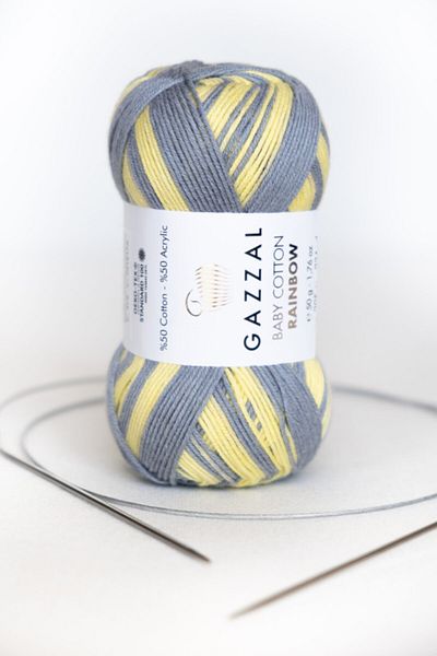 Gazzal Baby Cotton Rainbow 5 Pack Amigurumi Punch Hand Knitting Thread, 50 gr (479)
