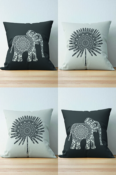 Nish & Royal 4-Piece Double Sided Special Designed Digital Printed Modern Sue...
