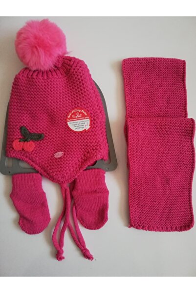 Kitti Baby Girl Scarf Beanie Gloves Triple Set K2150-02