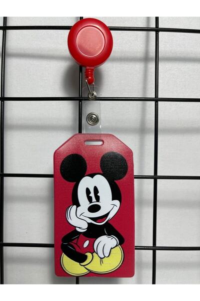 Hediyebum Set de yoyo pentru carduri cu guler vertical Mickey Red