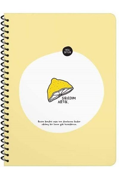 KESKİN COLOR Feeling Things I'm Now So Bored 80 Sheets Medium Size Checkered Notebook