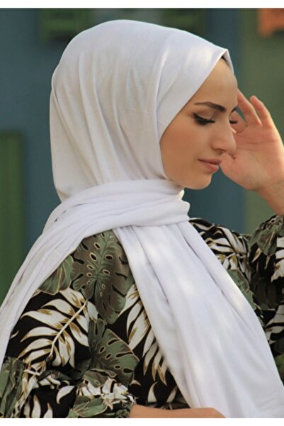 çiğdem eşarp Ları Viskon Penye Şal Kırık Beyaz