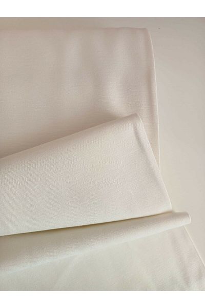 fabricorg Duck Cloth Punch Linen Fabric Ecru (100X180 CM)