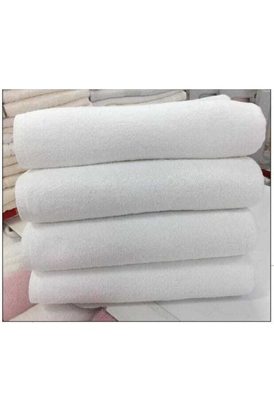 Nurpak 100% Cotton Hotel Towel Large Bath Towel White Towel 70x140 6 Pack Towel