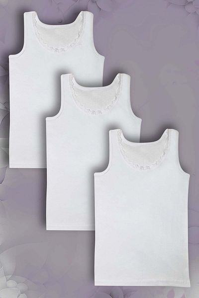 GRI MOR TEKSTIL Tricou pentru fete din 3 piese 100% bumbac