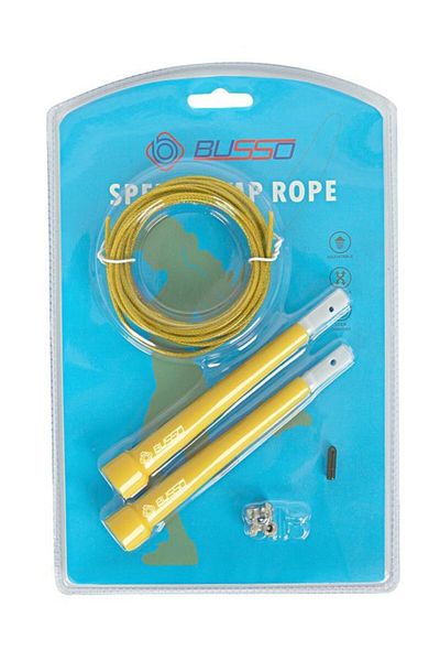 BUSSO Bs227 Crossfit Length Adjustable Jump Rope - yellow