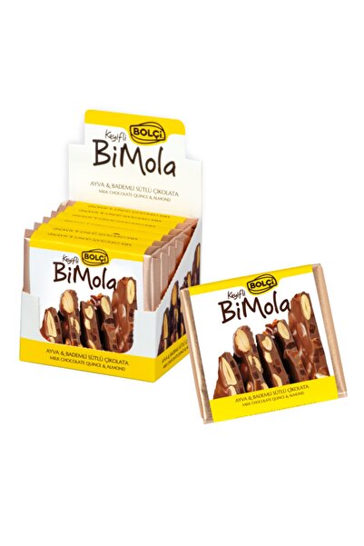 Bolçi çikolata Bi Mola Sütlü Ayva Badem Tablet Çikolata 70 Gr