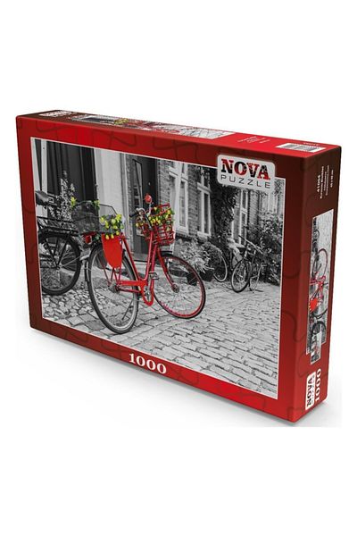 Nova Puzzle Nova 1000 Piece Red Bicycle Puzzle - Slidezero