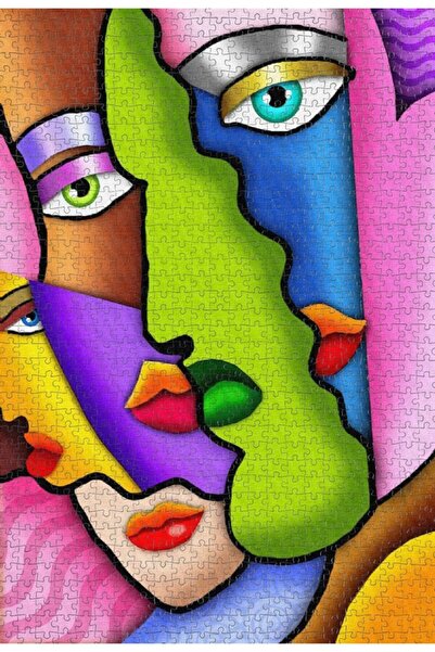 Nova Puzzle لغز الوجوه المجردة الملونة من نوفا 1000 قطعة - جيمس نيميك