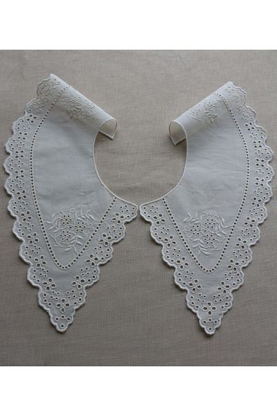 SHERLOCK HOME Vintage Cotton Collar - cream Color