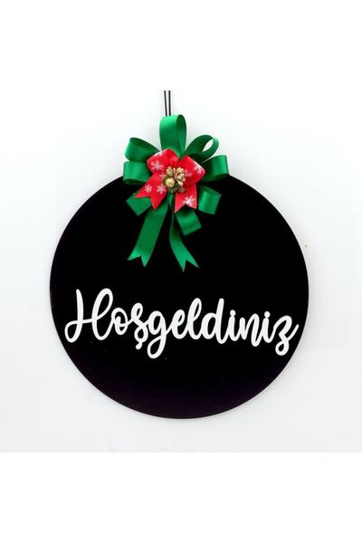 Lora Davet Дерев'яна прикраса для дверей Ласкаво просимо - Чорна 54228