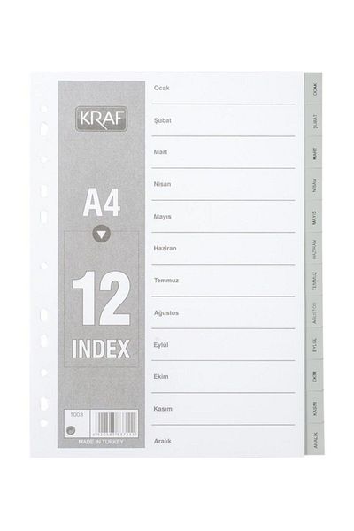 KRAF A4 فاصل فاصل أشهر 2 قطعة