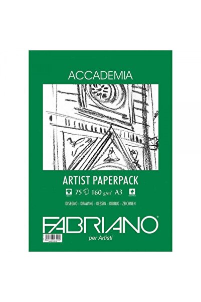 Fabriano Accademia Artists Paperpack Natural Grain 160 г/м² A3 (29,7x42 см) 75 сторінок