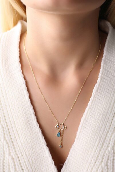 Lia Berto Altın Kaplama Bulut Model 925 Ayar Gümüş Kolye