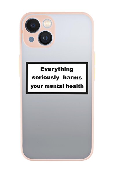 mooodcase Iphone 13 Uyumlu Everythink Desenli Kamera Korumalı Buzlu Şeffaf Lüx Telefon Kılıfı