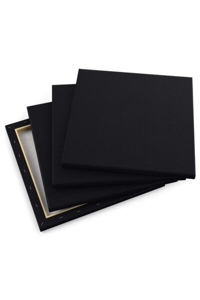 Ezeltuval 25x25 cm Siyah Tuval Sanatsal Pamuklu Bez