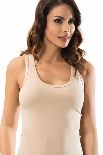 Bestin Жіночий бежевий 2-пакетний майка з товстими бретелями кольору шкіри ба...