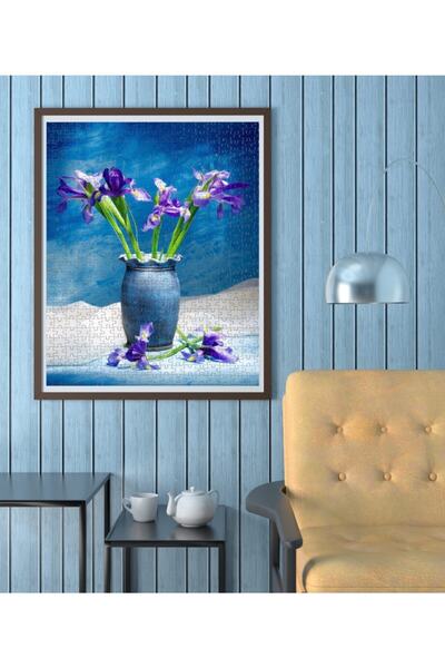 Nova Puzzle لغز نوفا 1000 قطعة باللون الأزرق في مزهرية (إيريس) - أولجا ليوبكين