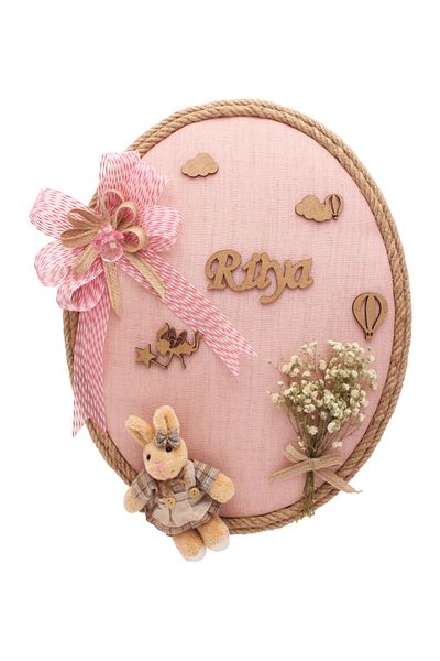 Lora Wedding Στολίδι πόρτας δωματίου για κοριτσάκι Dry Floral, Νέο μοντέλο στολίδι πόρτας νοσοκομείου
