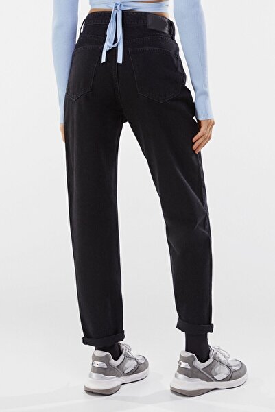 Ramrod Love Dámské černé Wide Fit Lycra Mom Jean