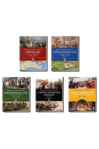 Timaş Yayınları Dünya Savaş Tarihi Ciltli Resimli Büyük Boy 5 Kitap Set