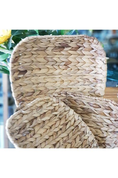 Le Atölye Wicker Multi-Purpose Apple Model 3-Piece Basket & Bread Bowl