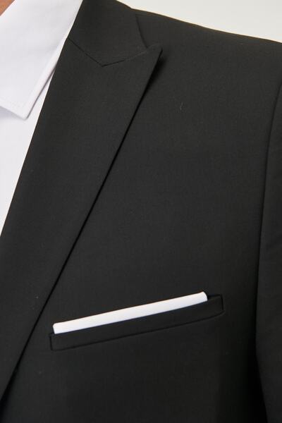 ALTINYILDIZ CLASSICS Men's Black Extra Slim Fit Slim Fit Black Sports Suit