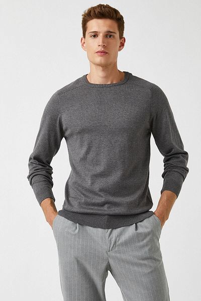 Koton Men's Anthracite Sweater 2KAM91046LT