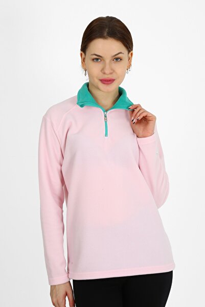 ModaCanel Monel Outdoor Half Zipper Pink Fleece