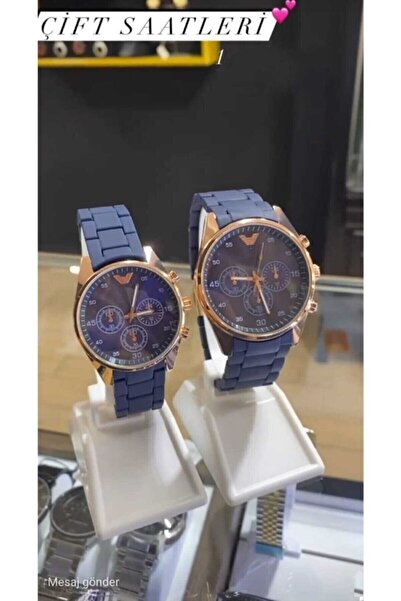 Bika Time Sevgili Saatleri Metal Kasa Siyah Renk Çift Kol Saatleri