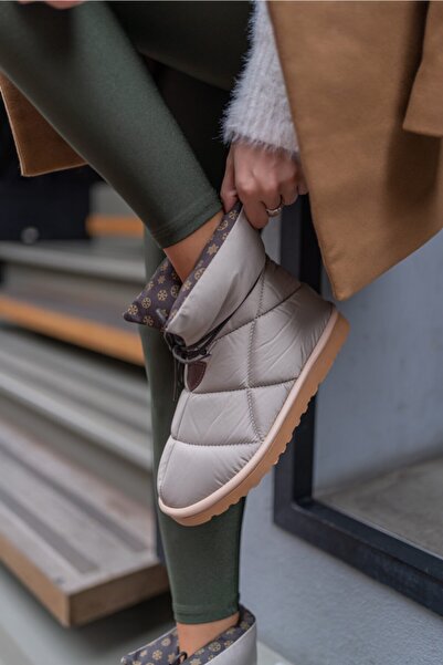 ANGELİNA JONES Γυναικείες υφασμάτινες μπότες αλεξίπτωτου Teemo Ice Beige