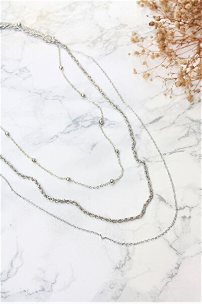 Ryden Multiple Chain Necklace Silver