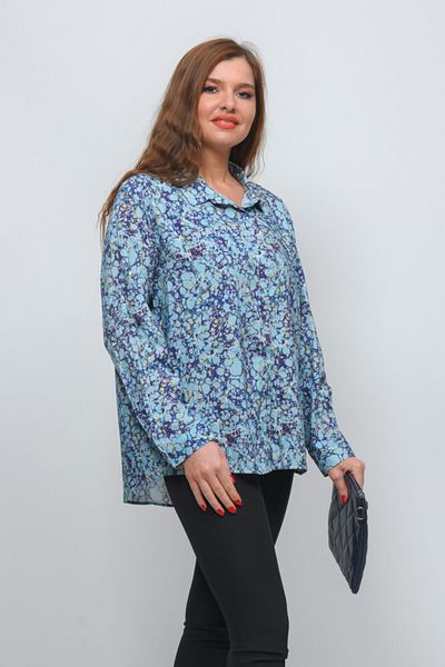 TUSSE Cămașă de damă, colorată, cu model digital, din viscoză, mărime mare