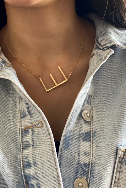 Histakı قلادة ذهبية كبيرة الحجم بحرف E