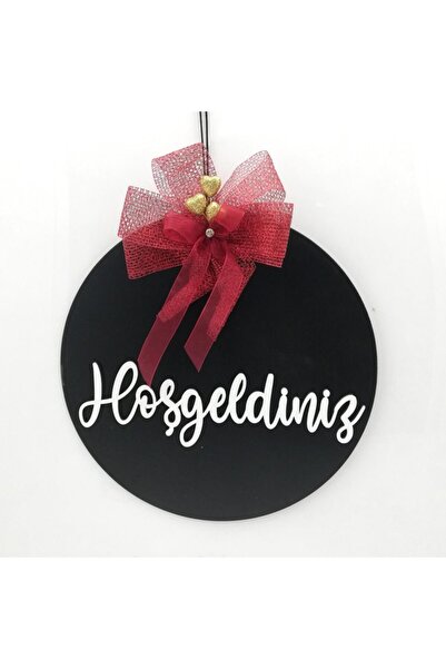 Lora Davet Дерев'яна прикраса для дверей Ласкаво просимо - Чорна 54229