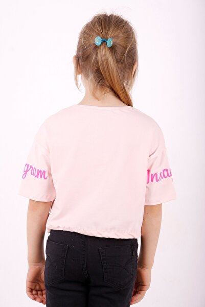 Toontoy Κορίτσι - Instagram με τύπωμα Crop T-Shirt