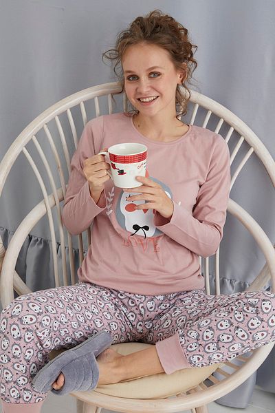 STRAWBERRY BAVLNĚNÝ PYŽAMOVÝ SET S DLOUHÝM RUKÁVEM