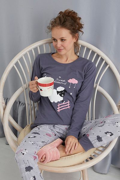 STRAWBERRY COTTON LONG SLEEVE PAJAMA SET